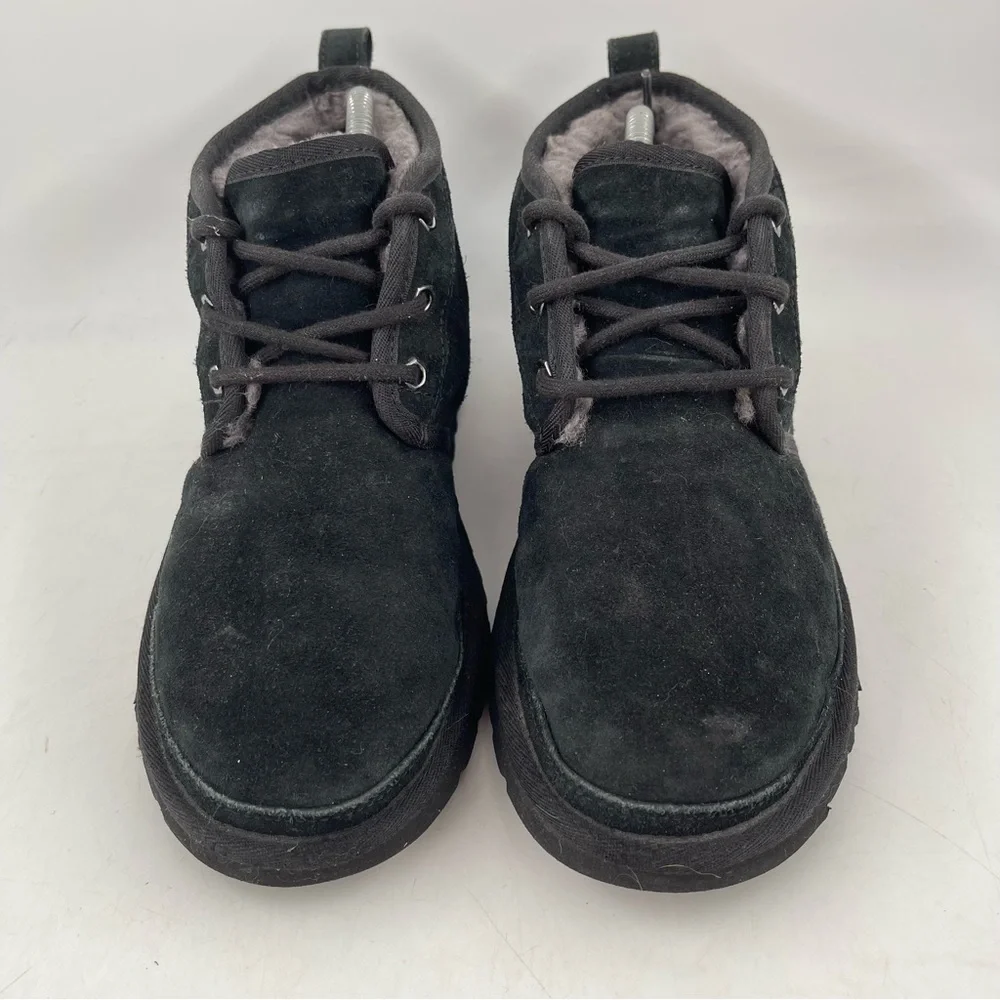 Ugg Men’s Neumel - Size 7 -Black Grey Lined Lace-Up Chukka Winter Boot